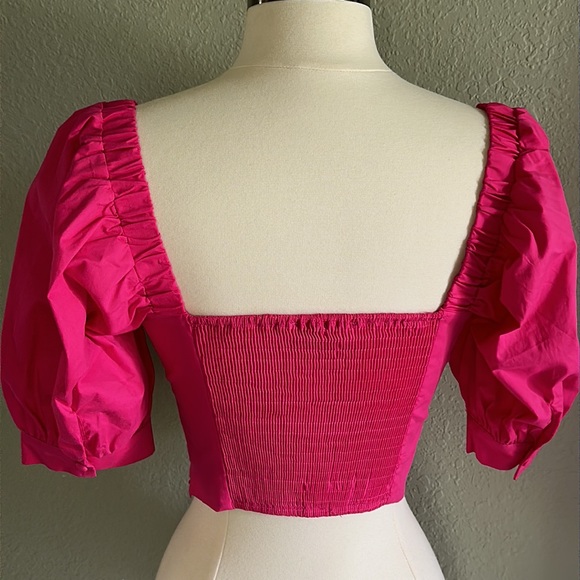 More to Come poplin pink crop top - Picture 7 of 9